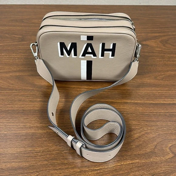 Leatherology Meadow Double Zip Hand Painted Monogrammed “MAH” Camera Bag - Picture 2 of 16